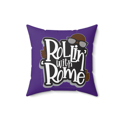 Jerome Benton - "Rollin' With Rome" meets "Minneapolis 40 | 1984-2024" Square Pillow (Purple)