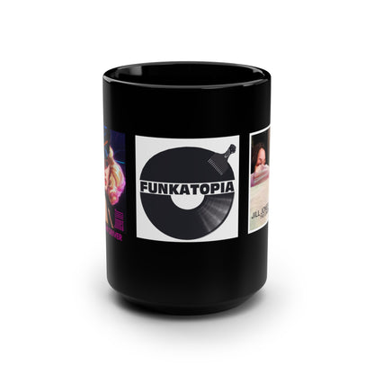 Jill Jones vs. The Lady Cab Driver  (Funkatopia Radio Special Edition)  Black Mug, 15oz