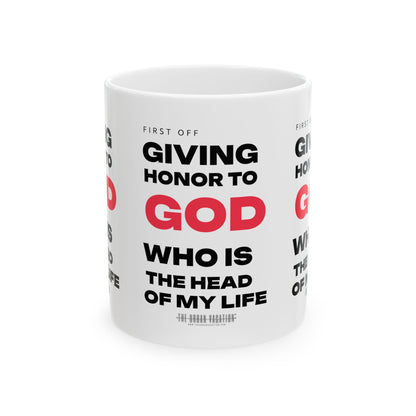 Giving Honor Ceramic Gratitude 11oz Mug