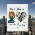 ✈️Travel Girl | Customized Velveteen Plush Blanket ⛵